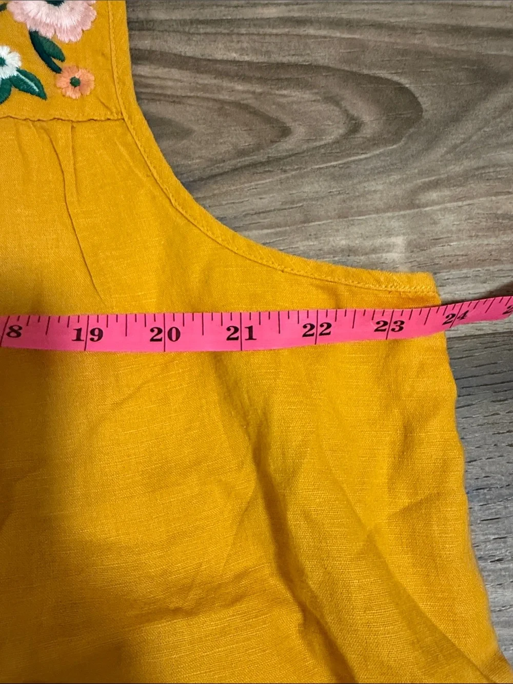 J.Crew Linen Top Sz XXL Yellow Floral Embroidery Sleeveless Tie Cottage Boho NWT